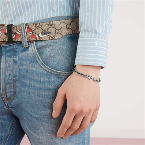 gucci bracelet belt|Gucci interlocking g silver bracelet.